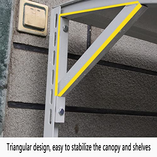 Mini Split Ground Mounting Bracket with AC Rain Cover for Outdoor AC Unit - Air Conditioner External Unit Floor Bracket, Air Handler Stand Heat Pump Base Stand Shelf