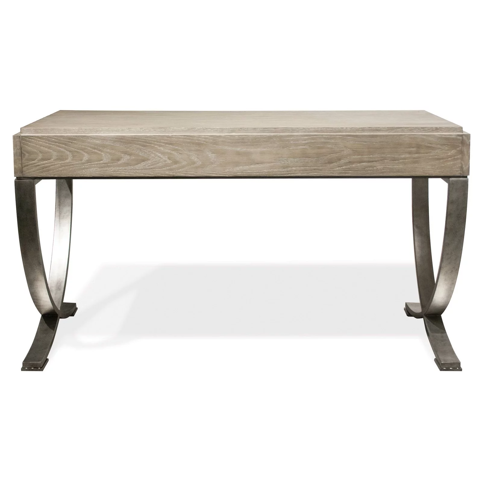 Riverside Furniture Sophie Wood and Metal Writing Desk in Natural