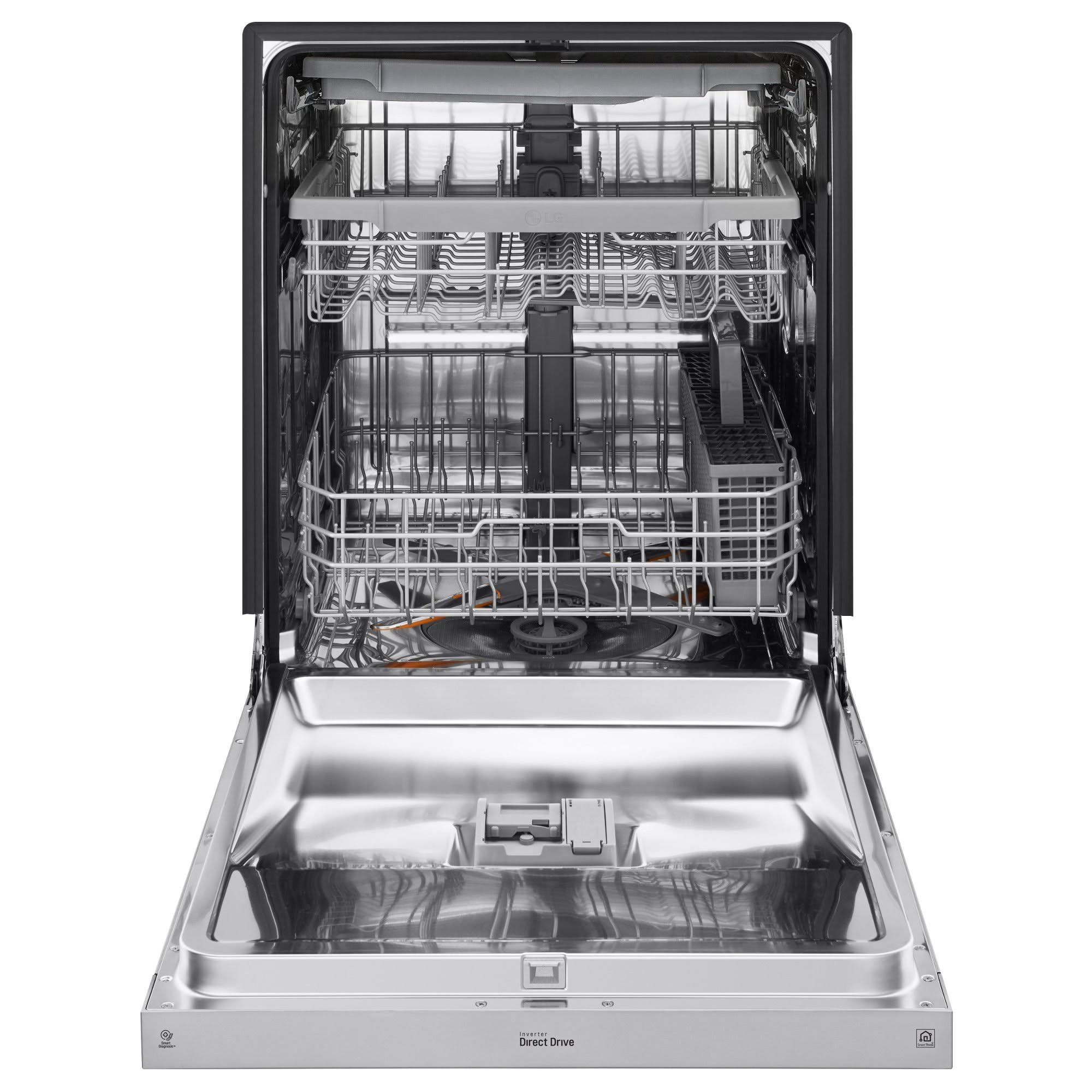 LG LDF5678SS: Stainless Front Control Smart Wi-Fi Enabled Dishwasher with Quadwash