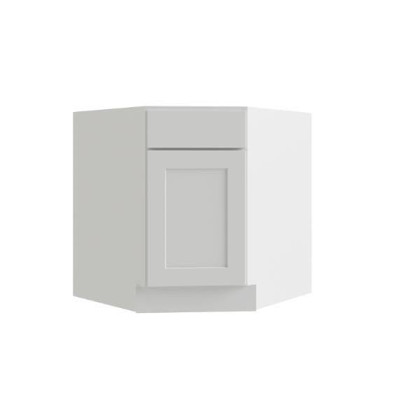 CNC Cabinetry Luxor White Diagonal Corner Sink Base Cabinet 32W x 34.5H