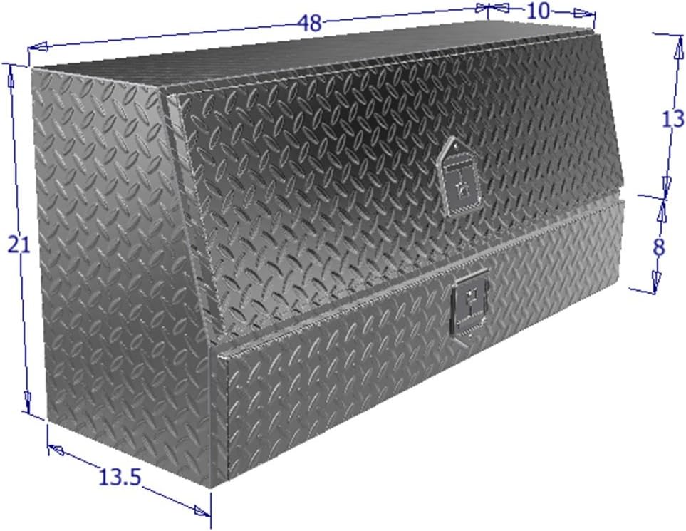 Westin Brute 80-TBS200-48-BD Pro Series 48" Contractor TopSider Tool Box with Doors & Drawers, Polished Aluminum