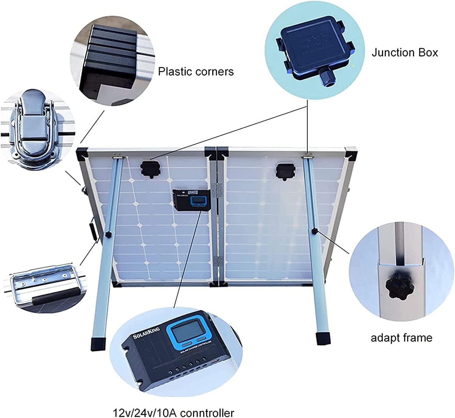 Solar Panel 600W 2X 300W PET Flexible Solar Panel Portable Mono Solar Battery Charger with Controller for Car Yacht Battery Boat,with 40A Controller …