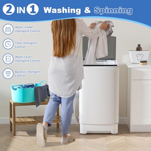 Erivess Portable Full Automatic Washing Machine with Drying