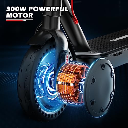 MoNiBloom E-Scooter Electric Kick Scooter w/LED Display and Bluetooth APP, Portable Folding Commuting Scooter for Adults & Teens