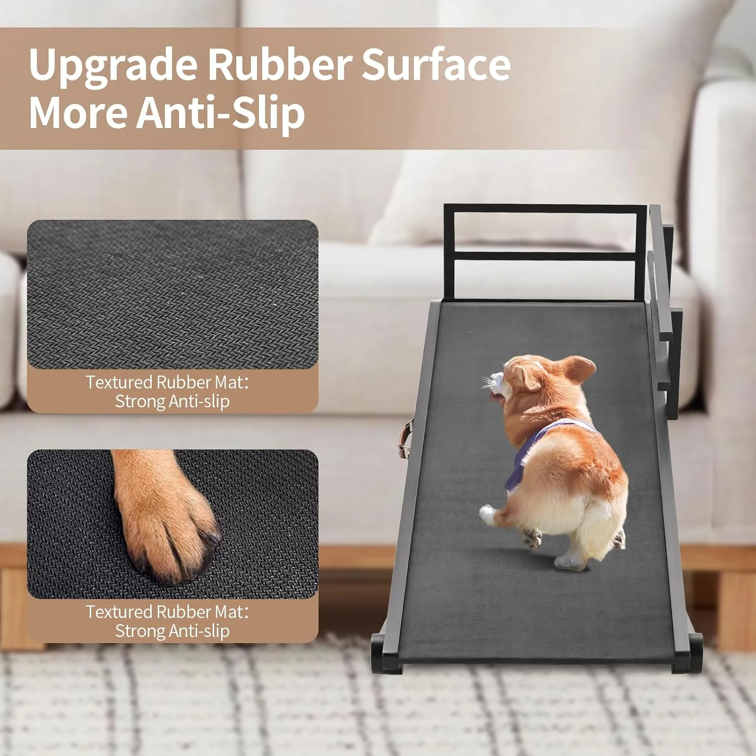 Slsy Dog Ramp with Side Rails, 5 Level Adjustable 15.7'' to 23.6'', Folding Pet Ramp for Middle Bed, Couch,SUV, for Small & Large Old Dogs & Cats,Supports up to 200 lbs, 45.2" Long