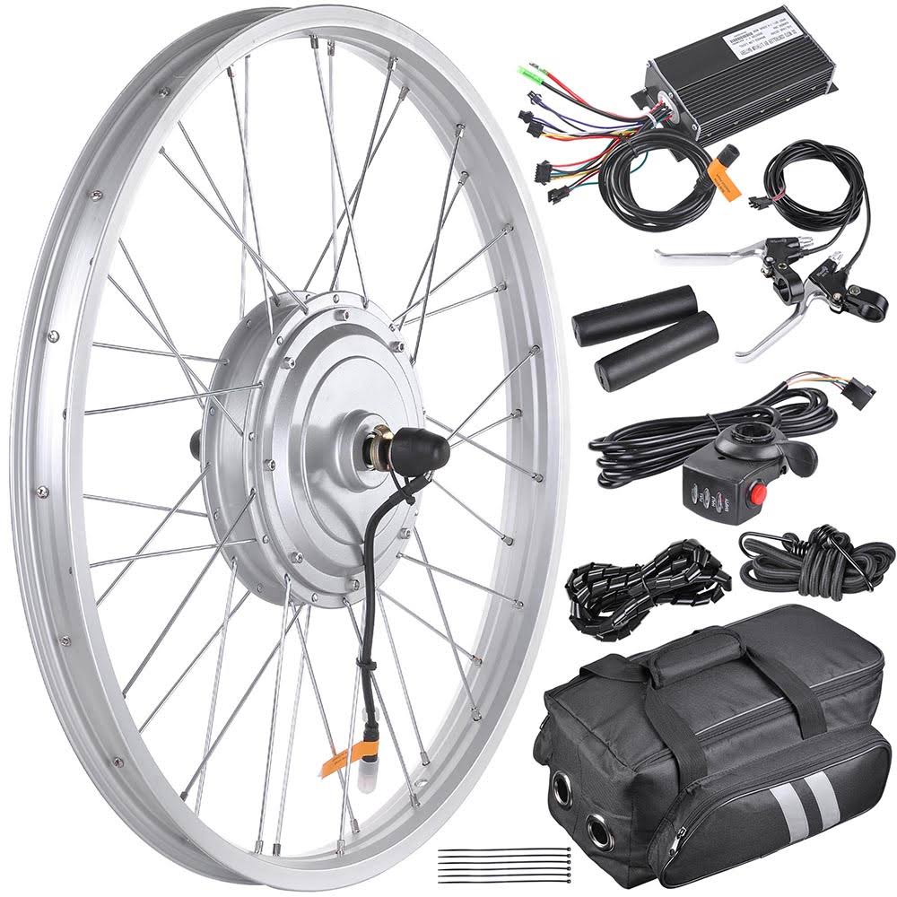 36V 750W 24x22 Front Wheel Electric Bicycle Ebike Conversion Kit for 24x22x1.95x22-2.5x22 Tire