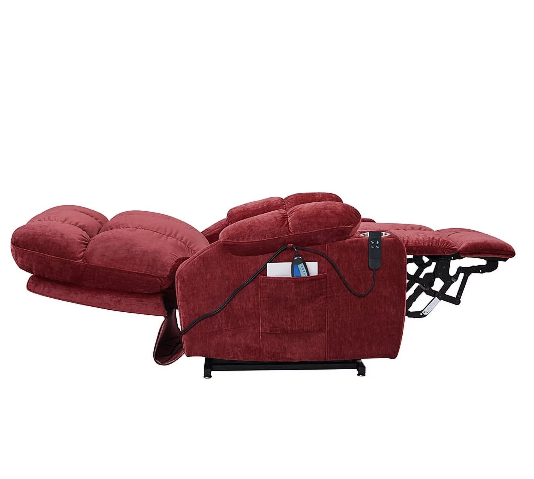 THINK 30,Dual OKIN Motor Power Lift Recliner Chair for Elderly Infinite Position Lay Flat form 105° to 180° Recliner with Heat Massage,Red