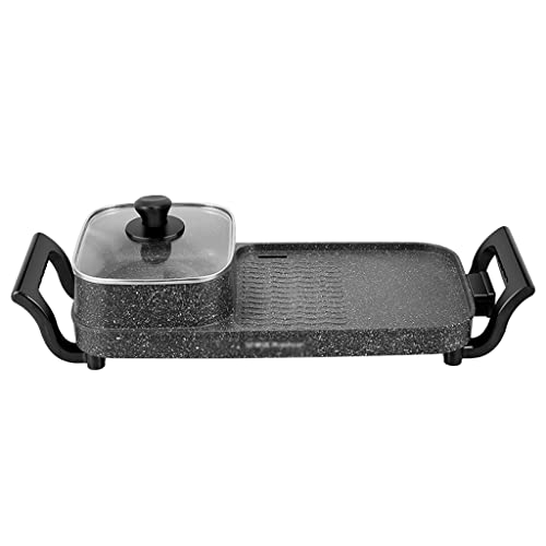 YYDS Hot Pot 2L Shabu Shabu Medical Stone Hot Pot Barbecue One Pot Light Oil Less Smoke Electric Grill Electric Grill