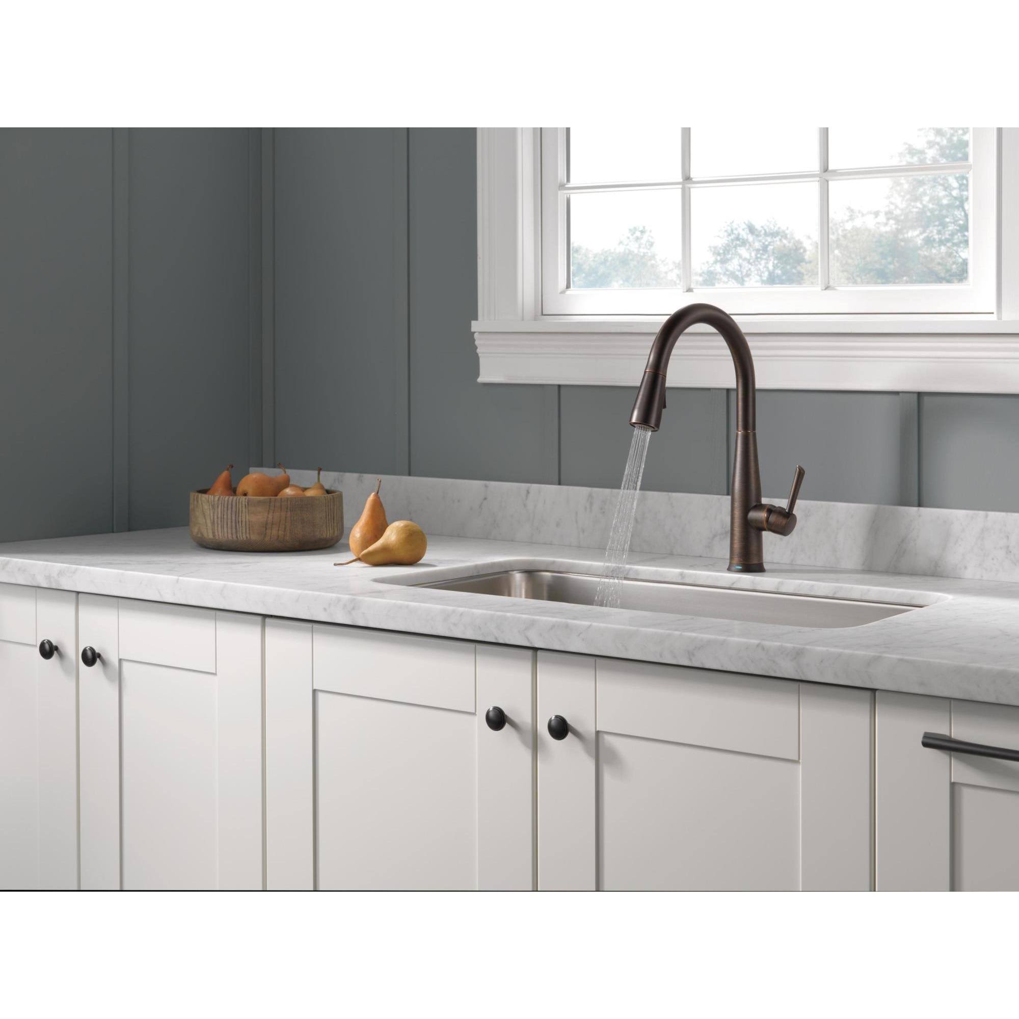 Delta 9113T-DST Essa Single Handle Pull-Down Kitchen Faucet with Touch2O Technology - Chrome