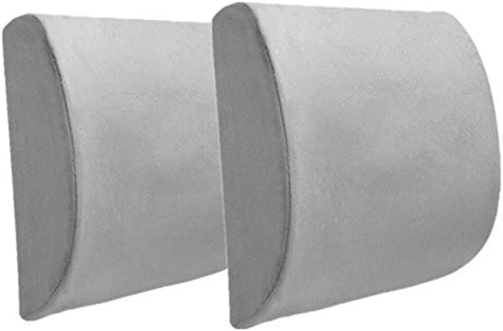 Ecloud Shop Back Cushion, Memory Foam Lumbar Support Pad, with Adjustable Strap, Comfortable and Skin-Friendly, Suitable for Office Chair and Car Seats-Black