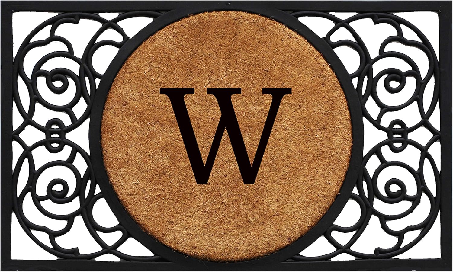 Calloway Mills 180031830B Armada Circle Monogram Doormat, 18" x 30" (Letter B)