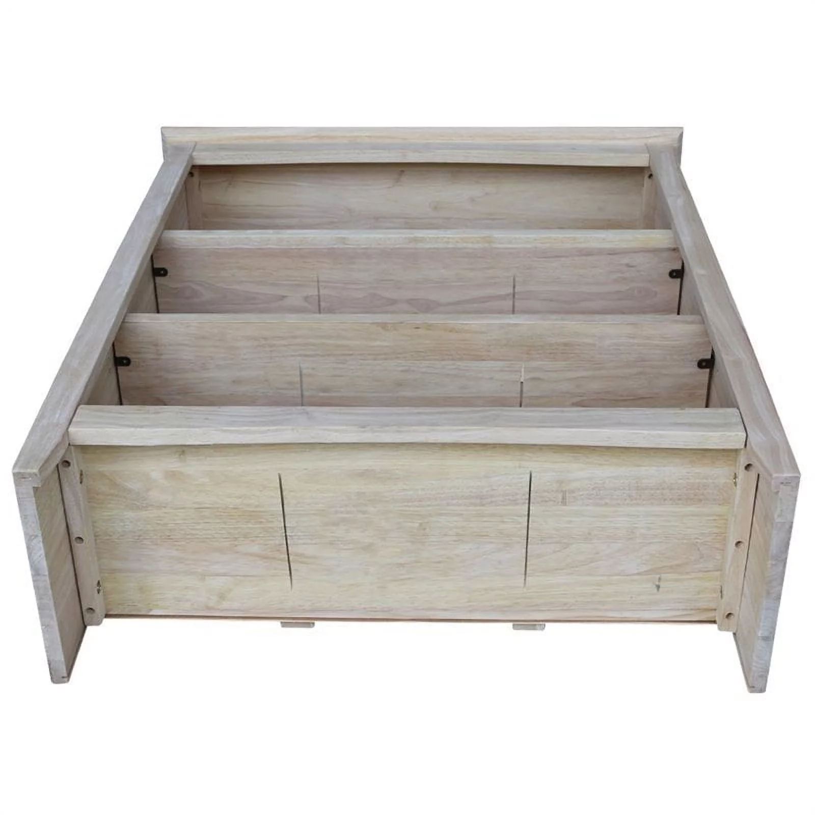 Pemberly Row Unfinished Solid Wood 36" Shaker 3 Shelf Bookcase with Two Adjustable Shelves - Curated Treasures Market