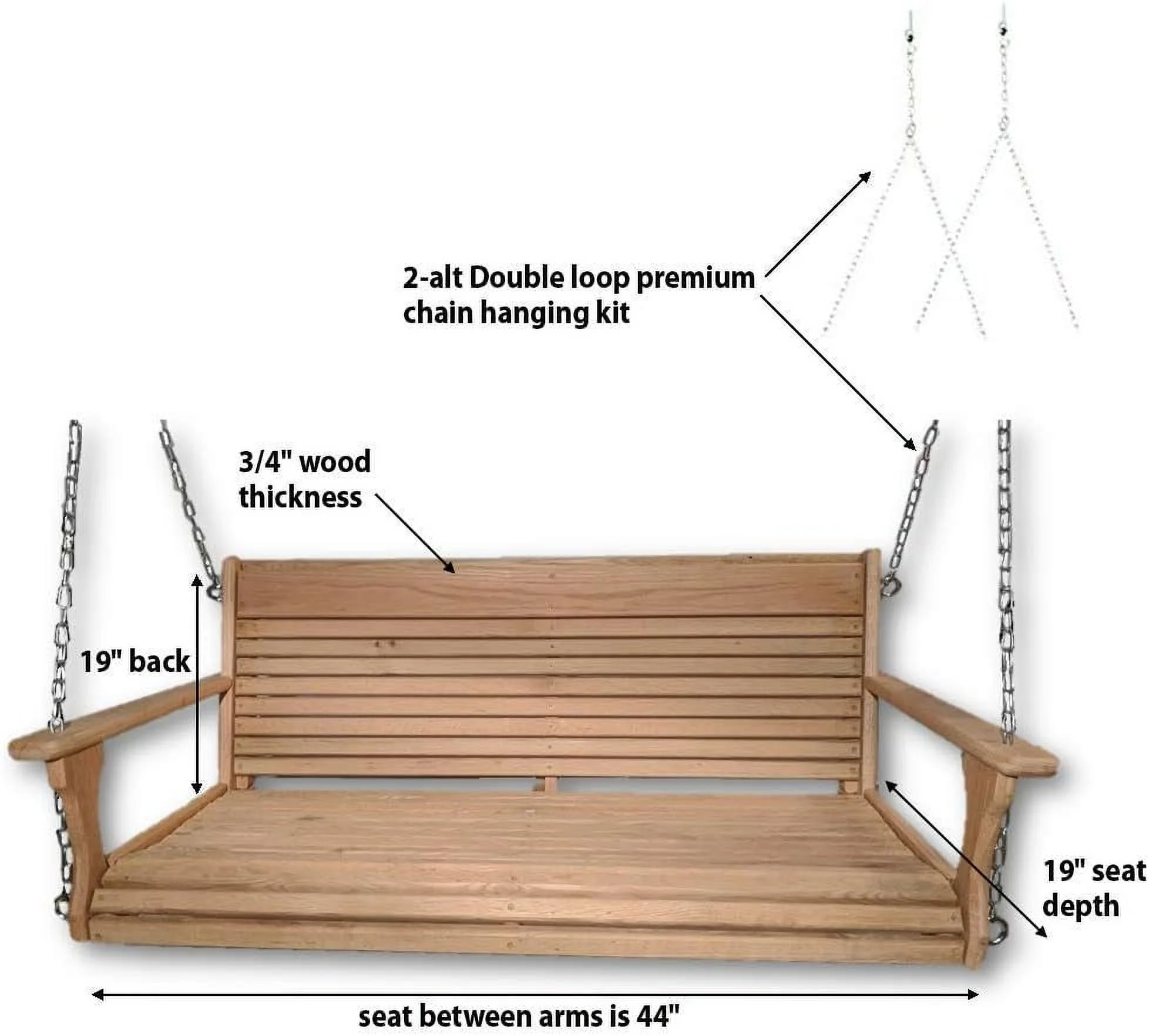 Porch Swing/Wood Porch Swing/USA Made/Wooden Swing