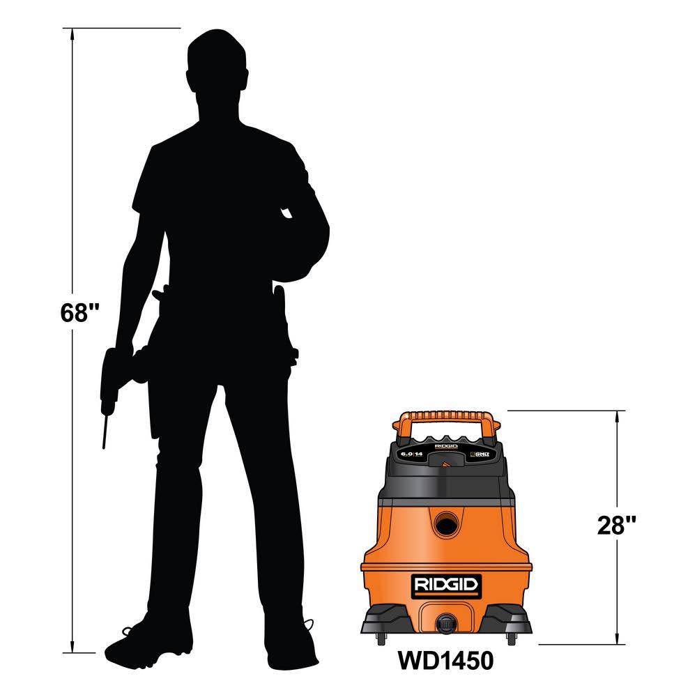 Ridgid WD1450 Wet/Dry Canister Vacuum