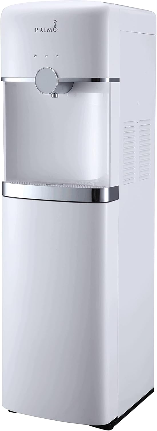 Primo Smart Touch Bottom-Loading Water Dispenser - 3 Temp (Hot-Cool-Cold) Water Cooler Water Dispenser for 5 Gallon Bottle, White, Touch Controls