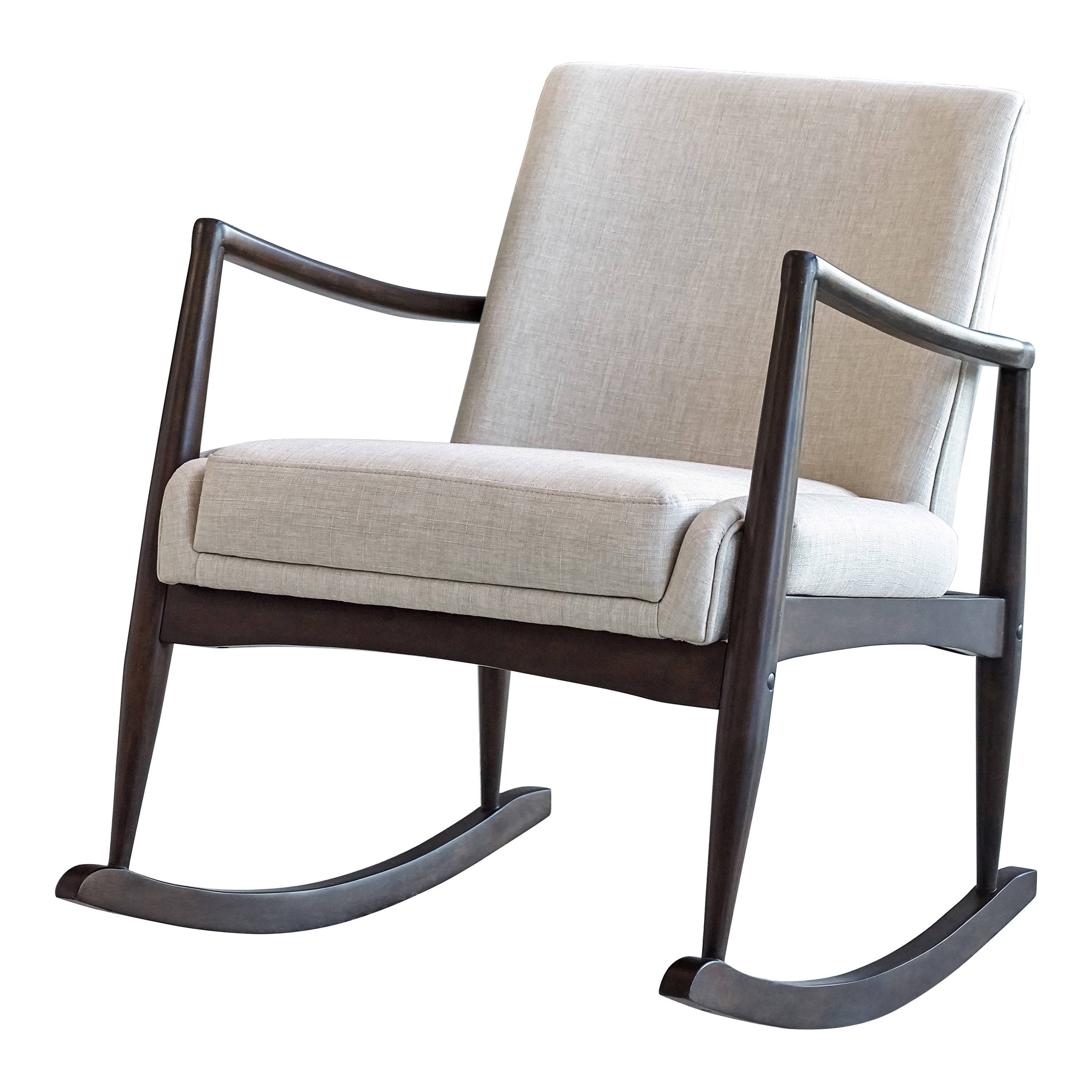 Mid-Century Modern Rocking Chair - Beige