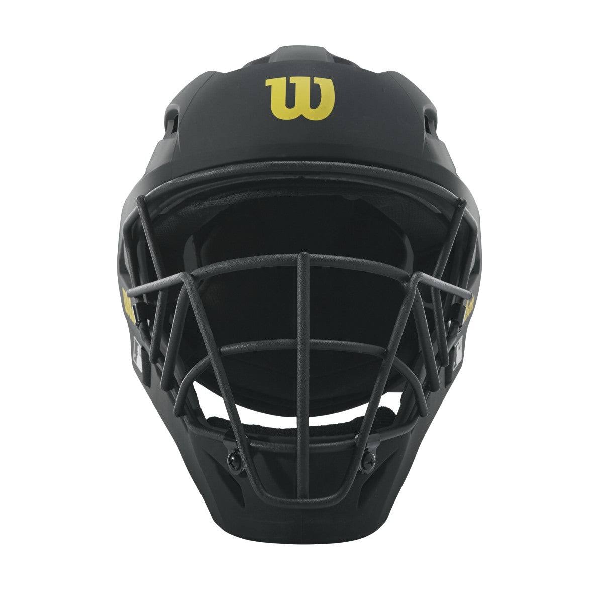 Wilson Pro Stock Titanium Umpire Helmet, Black, 7x22-7 1/2x22