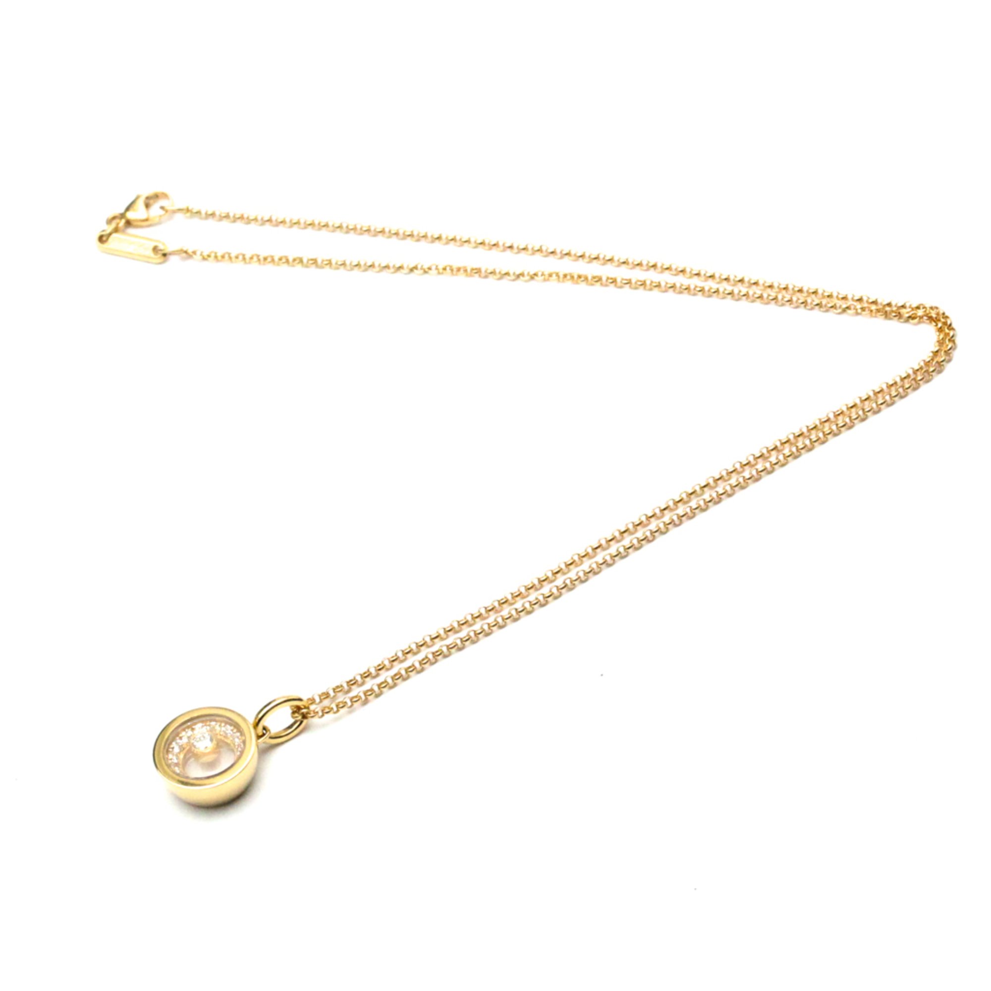 Pre-Owned Chopard Happy Diamonds Necklace 797789/5001 Pink Gold (18K) Diamond Men,Women Fashion Pendant Necklace Carat/0.32 (Pink Gold) (Good)