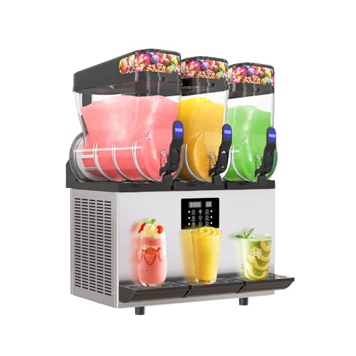AnyDoor Commercial Slushie Machine - Commercial 110V Slushy Maker Machine 304 Stainless Steel Margarita Machine Efficient Cooling The Ideal Slush Machine for Bars Cafes Restaurants