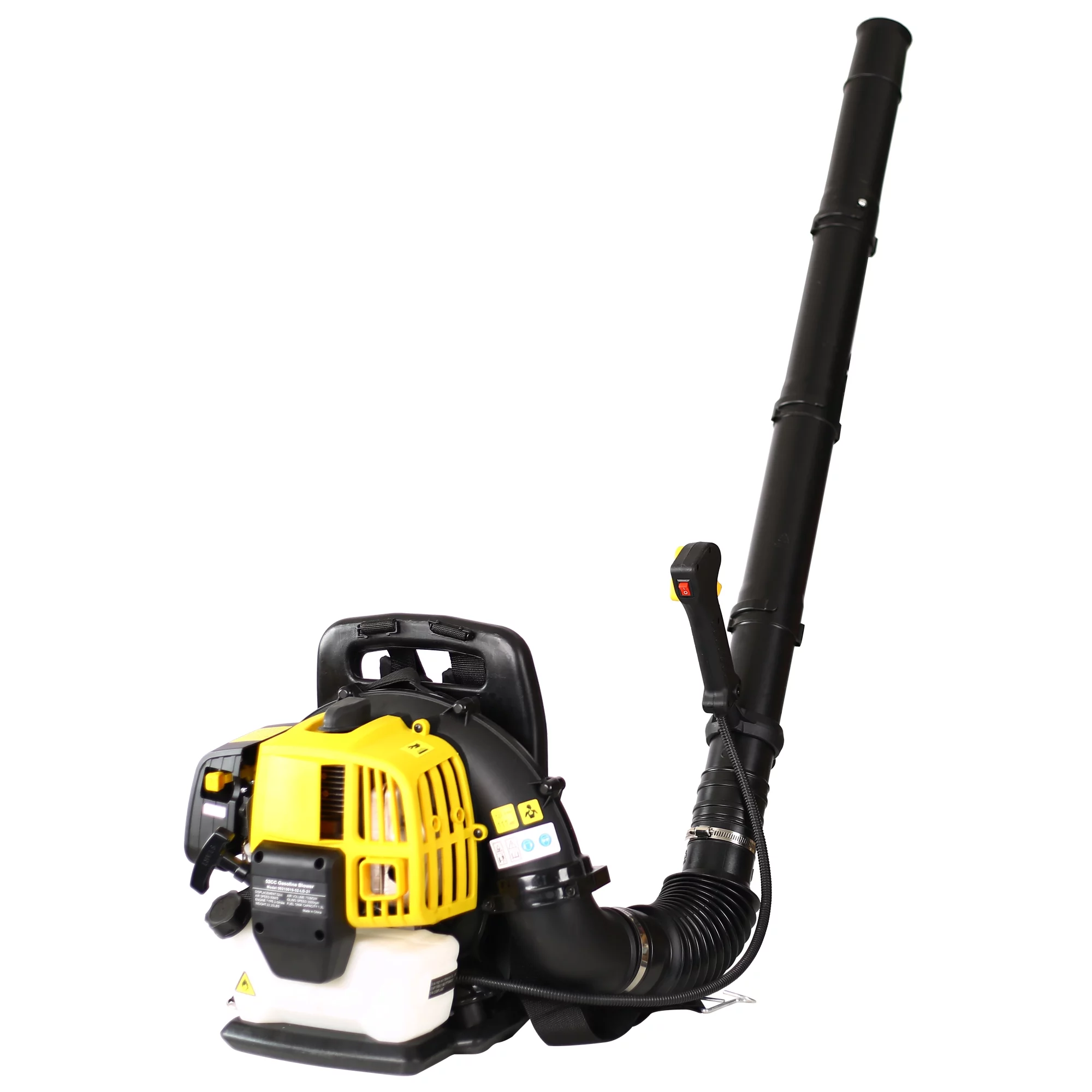 BTMWAY Backpack Leaf Blower, 52CC 2-Cycle Gas Powered Leaf Blower for Lawn Care, Backpack Blower Snow Blower with 248 MPH, Adjustable Shoulder Straps, Gas Leaf Blower for Dust Snow Debris, Yellow - Curated Treasures Market