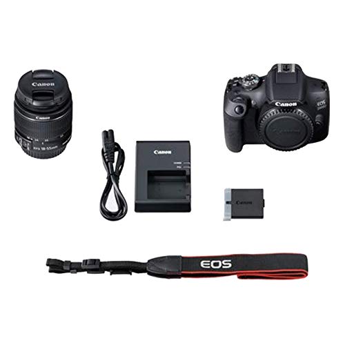 Canon EOS 2000D / Rebel T7 DSLR Camera w/ 18-55mm F/3.5-5.6 is II Lens + 32GB SD Card + More (Renewed)