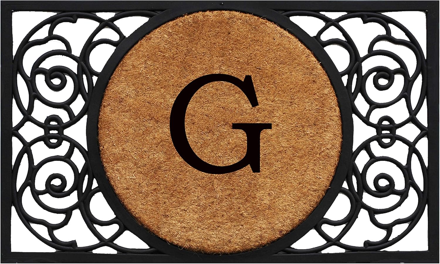 Calloway Mills 180031830B Armada Circle Monogram Doormat, 18" x 30" (Letter B)