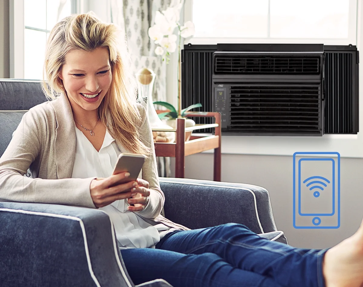 Arctic King 8,000 BTU 115V Smart Window Air Conditioner, Black, WWK08CW91E-B