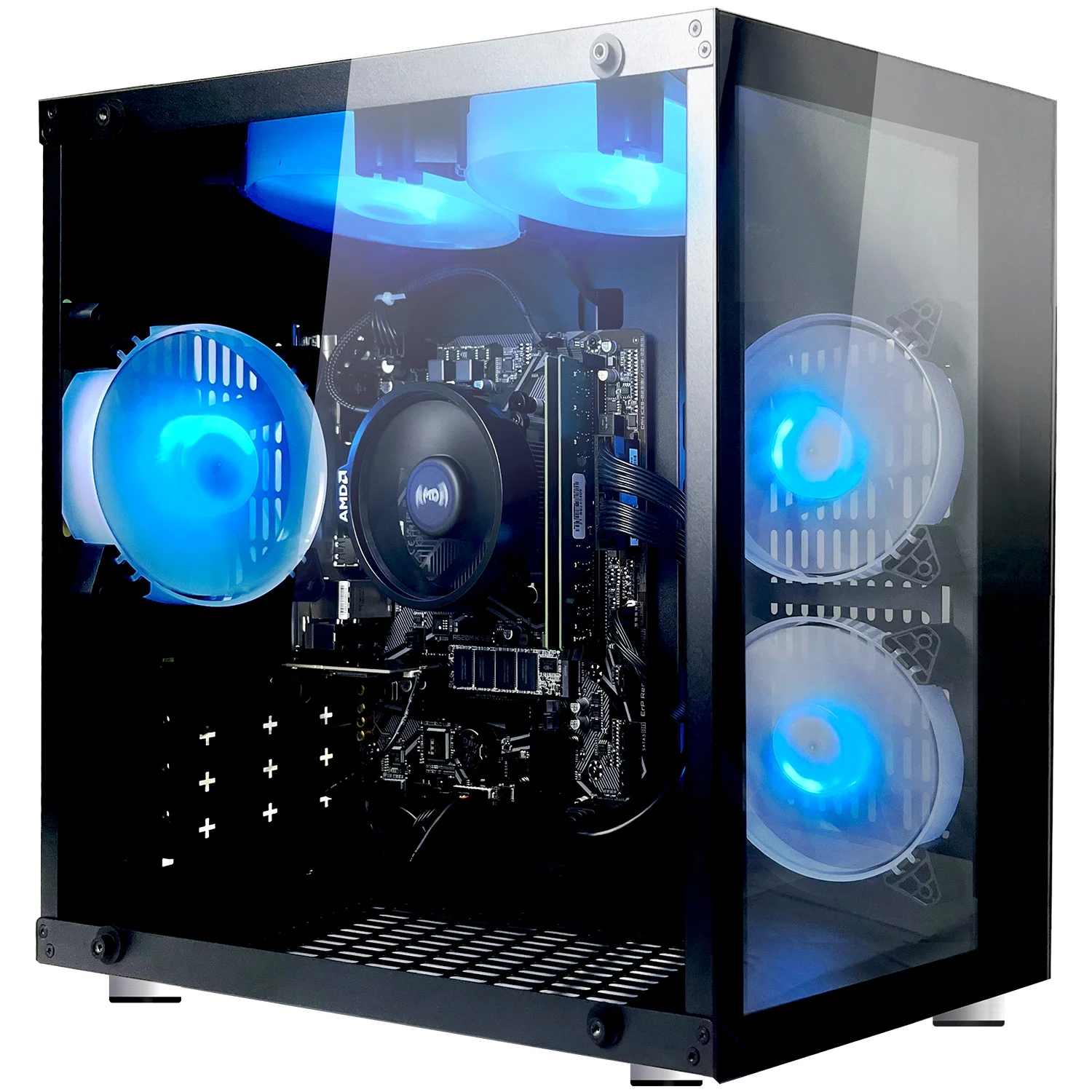 ICEWOLF Gaming PC AMD Ryzen 7 5700X 8 Core 3.4GHz,Radeon RX 7600 8GB(Beat RTX 4060),16GB DDR4 Ram,1TB Ssd Windows 11 Pro,WiFi,Desktop Computer - Curated Treasures Market