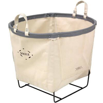 Plastic Basket Steele Canvas Color: Beige/Black, Size: Large (21x22 H x 19x22 W x 19x22 D)