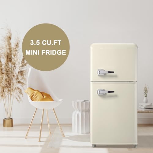 DRIXNO 3.5 Cu.ft Retro Mini Fridge