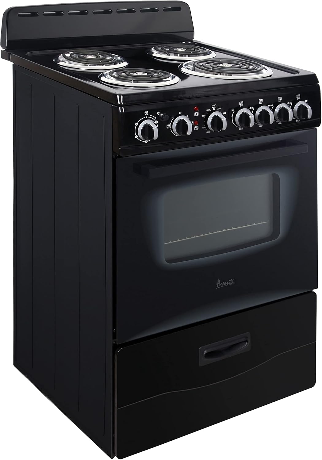 Avanti ERU240P1B ERU240 24" Electric Range Oven with Framed Glass Door, in Black