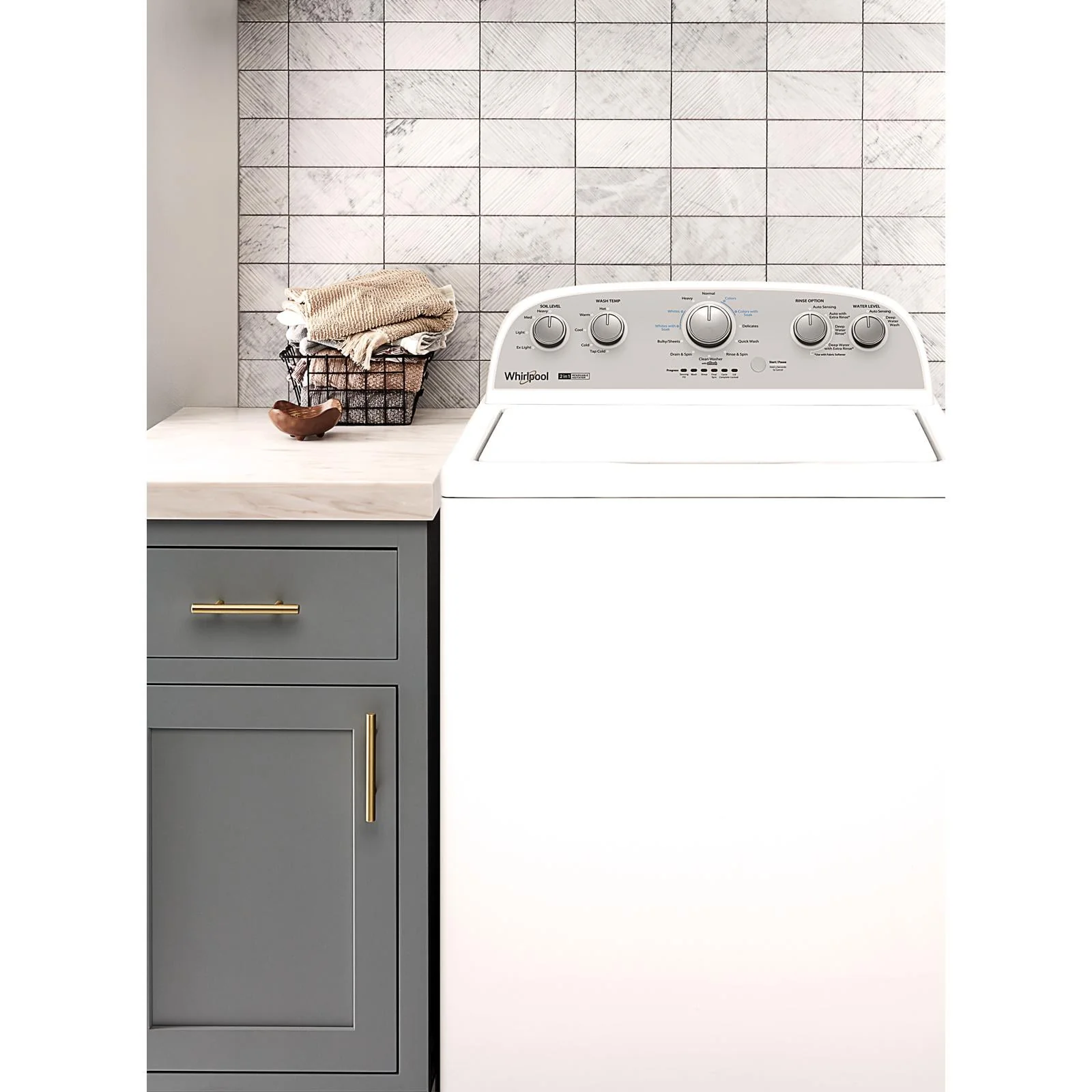 Whirlpool® Brand New WTW4957PW, 3.8-3.9 Cu. Ft.  2 in 1 Top Load Washer with Removable Agitator Capacity 3.8 Cu ft