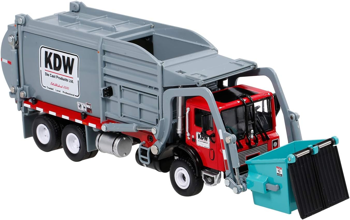GoolRC Garbage Carrier Truck, 1:24 Alloy Diecast Barreled Waste Material Transporter Vehicle Model, Kids Toys for Boys Girls Birthday