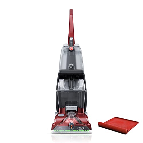 Hoover, Red Power Scrub Deluxe Carpet Cleaner Machine, Upright Shampooer, with Storage Mat, FH50150B