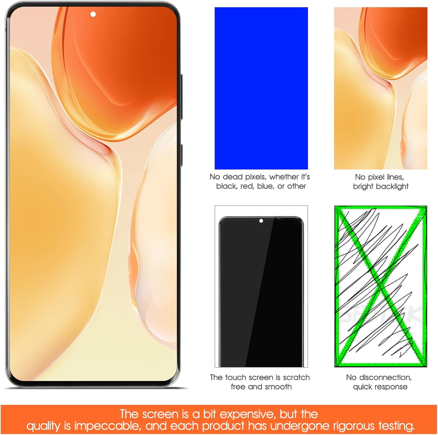 OLED for Samsung Galaxy S20 Ultra 5G Screen Replacement Display S20 Ultra 5G LCD for Samsung S20 Ultra Digitizer and Touch SM-G988U Screen SM-G988B Assembly Grey with Frame (Support Fingerprin)