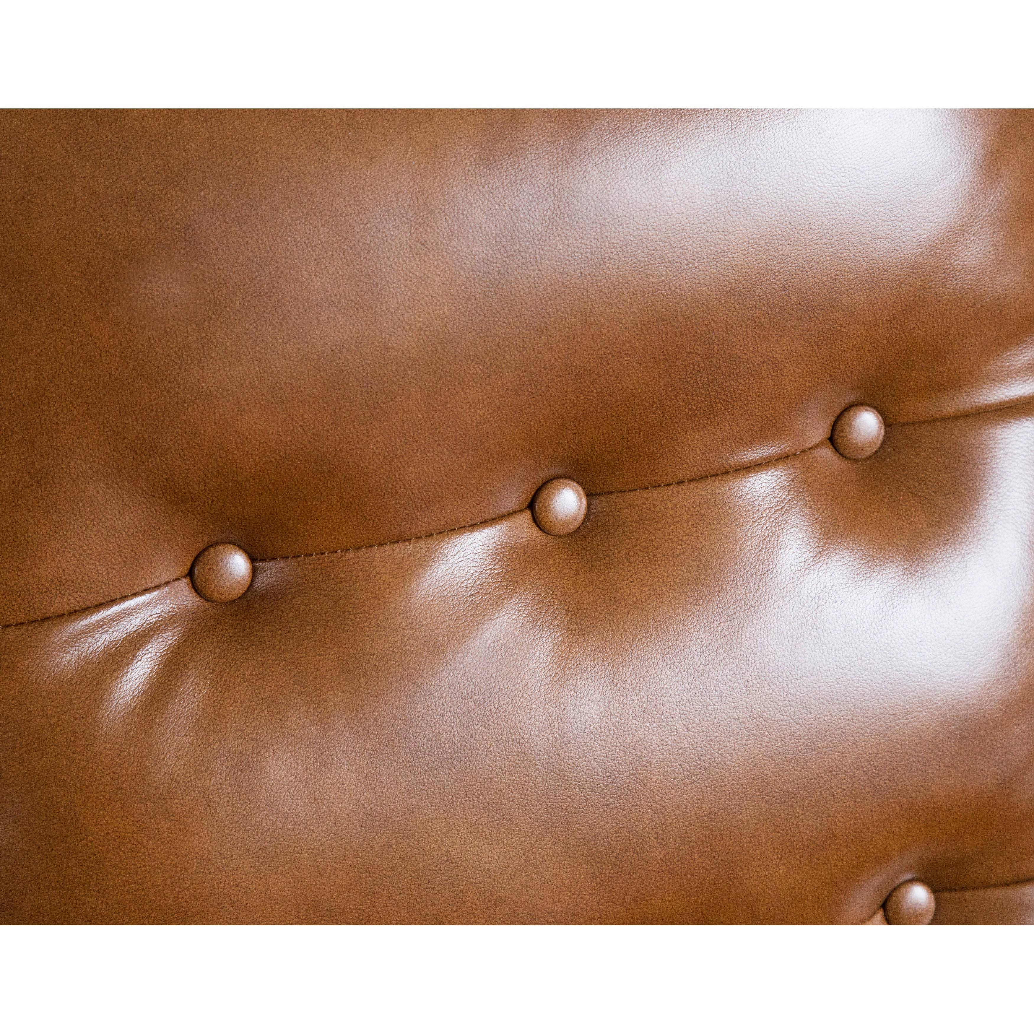 Abbyson Holloway Mid Century Top Grain Leather Pushback Recliner