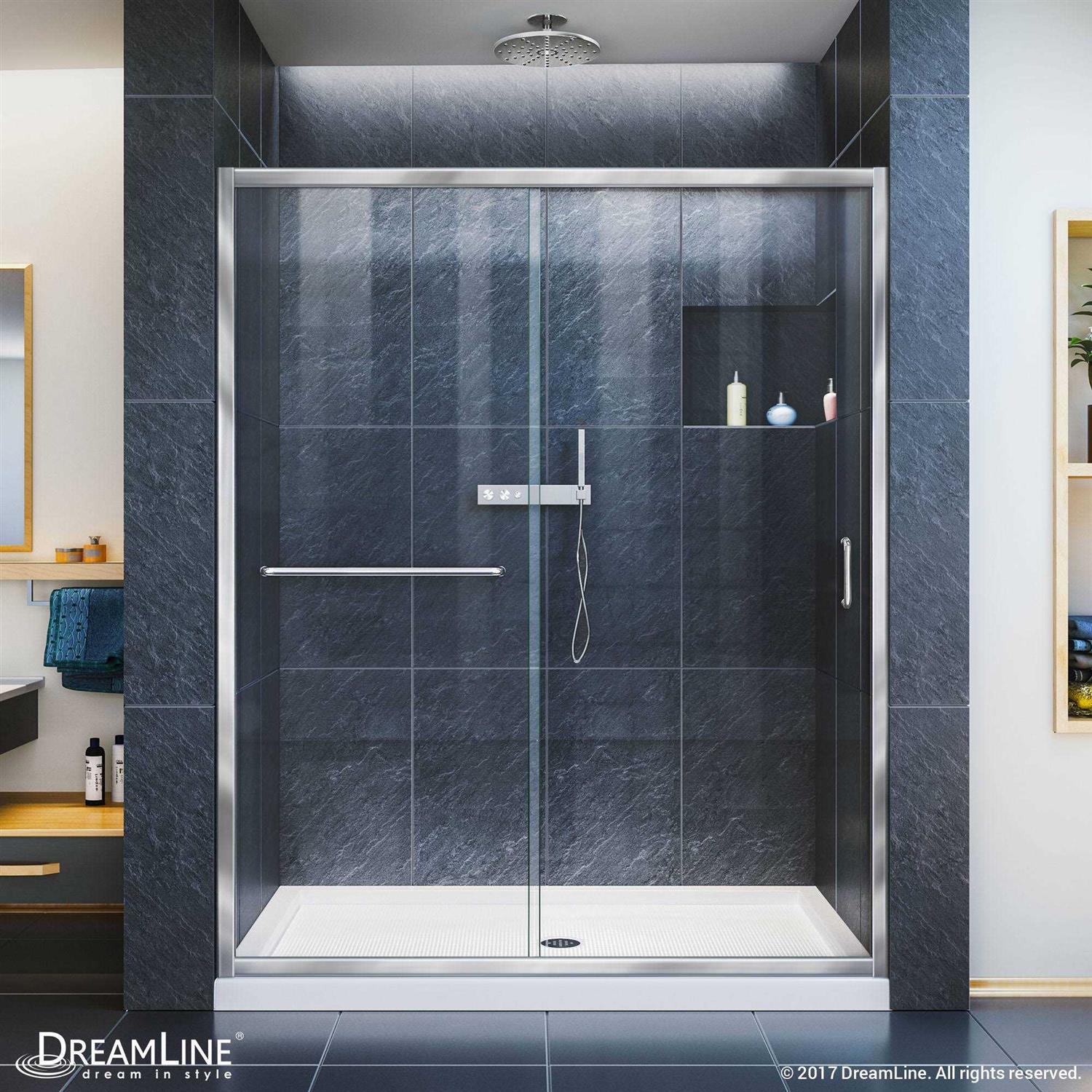 DreamLine Infinity-Z 50-54 in. W x 72 in. H Semi-Frameless Sliding Shower Door SHDR-0954720-04 - Shop Hardware Tools Online Store
