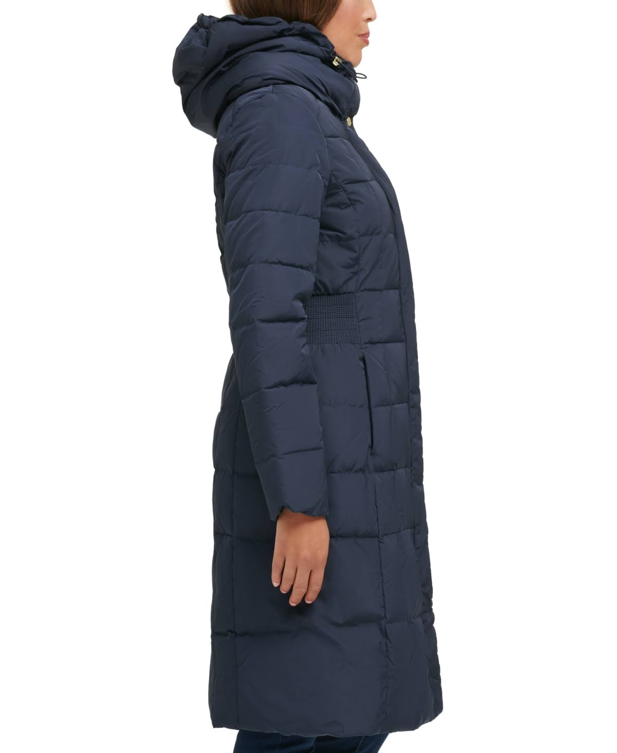 Cole Haan Petite Layered Down Puffer Coat - Carbon