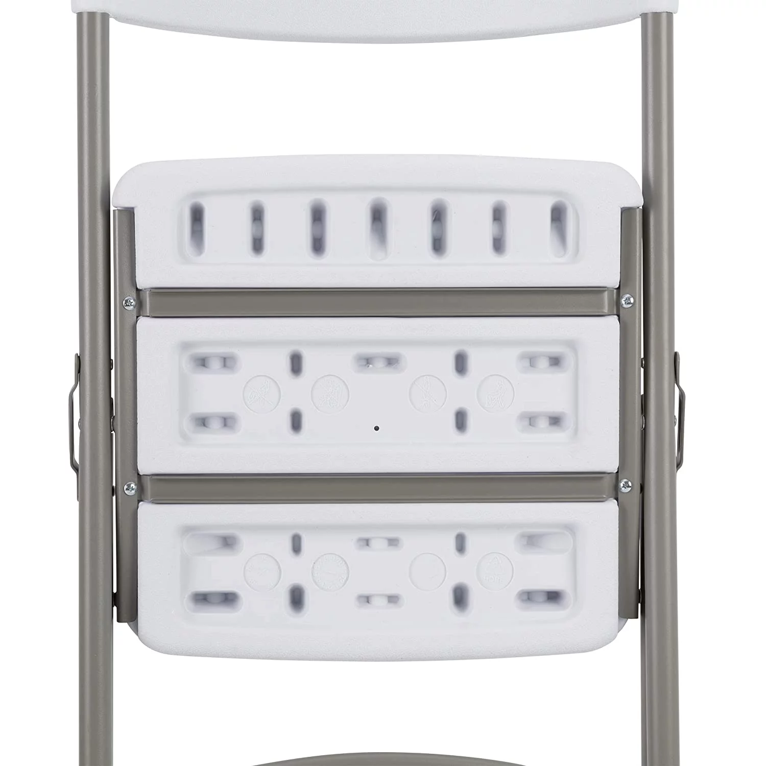 Blow-Molded Plastic Folding Chairs for Indoor/Outdoor Events, Commercial Event Chairs with 400-lb. Weight Capacity, Set of 4, White