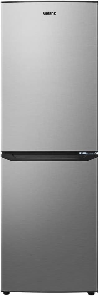 Galanz GLR74BS1E04 Bottom Refrigerator, Adjustable Mechanical Thermostat with True Freezer, Versatile Door Storage, 7.4 Cu.Ft, Stainless Steel Look