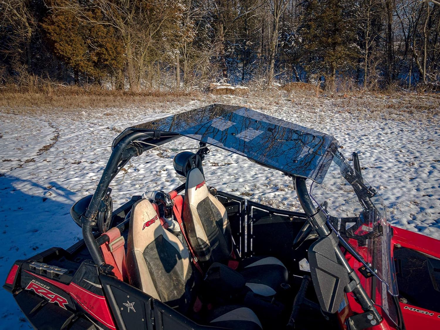 SuperATV Dark Tinted Roof for 2012+ Polaris RZR 570 | Increases Visibility! | Made of 1/4" Polycarbonate | Keeps Out Sun, Rain, & Debris | Sealed Edges | Rattle-Free Fit | USA Made!