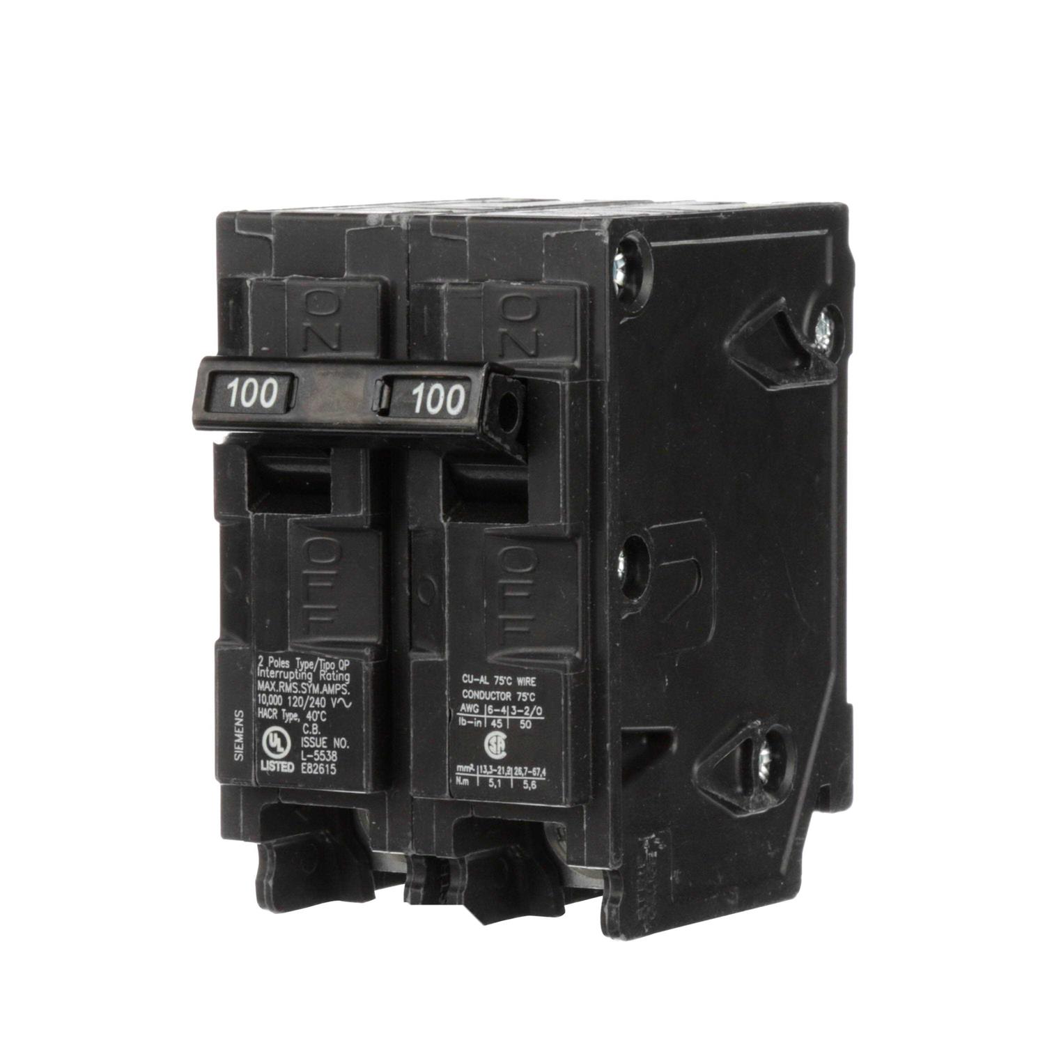 Siemens QP 100-Amp 2-Pole Main Circuit Breaker Q2100P - Shop Hardware Tools Online Store