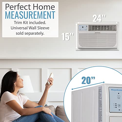 Keystone BTU 115V Wall Mounted Air Conditioner & Dehumidifier with Remote Control