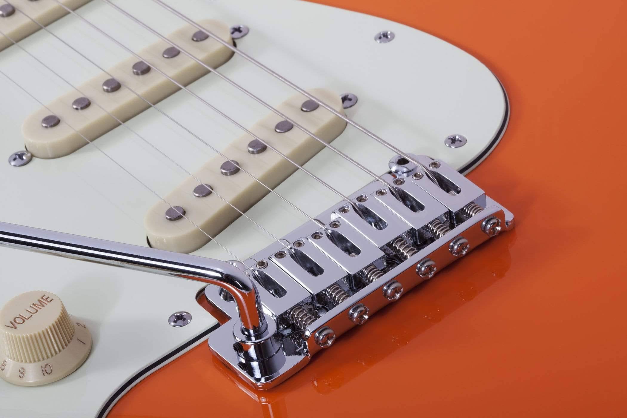 Schecter 3328 Nick Johnston Traditional LH Left-Handed Guitar, Atomic Orange