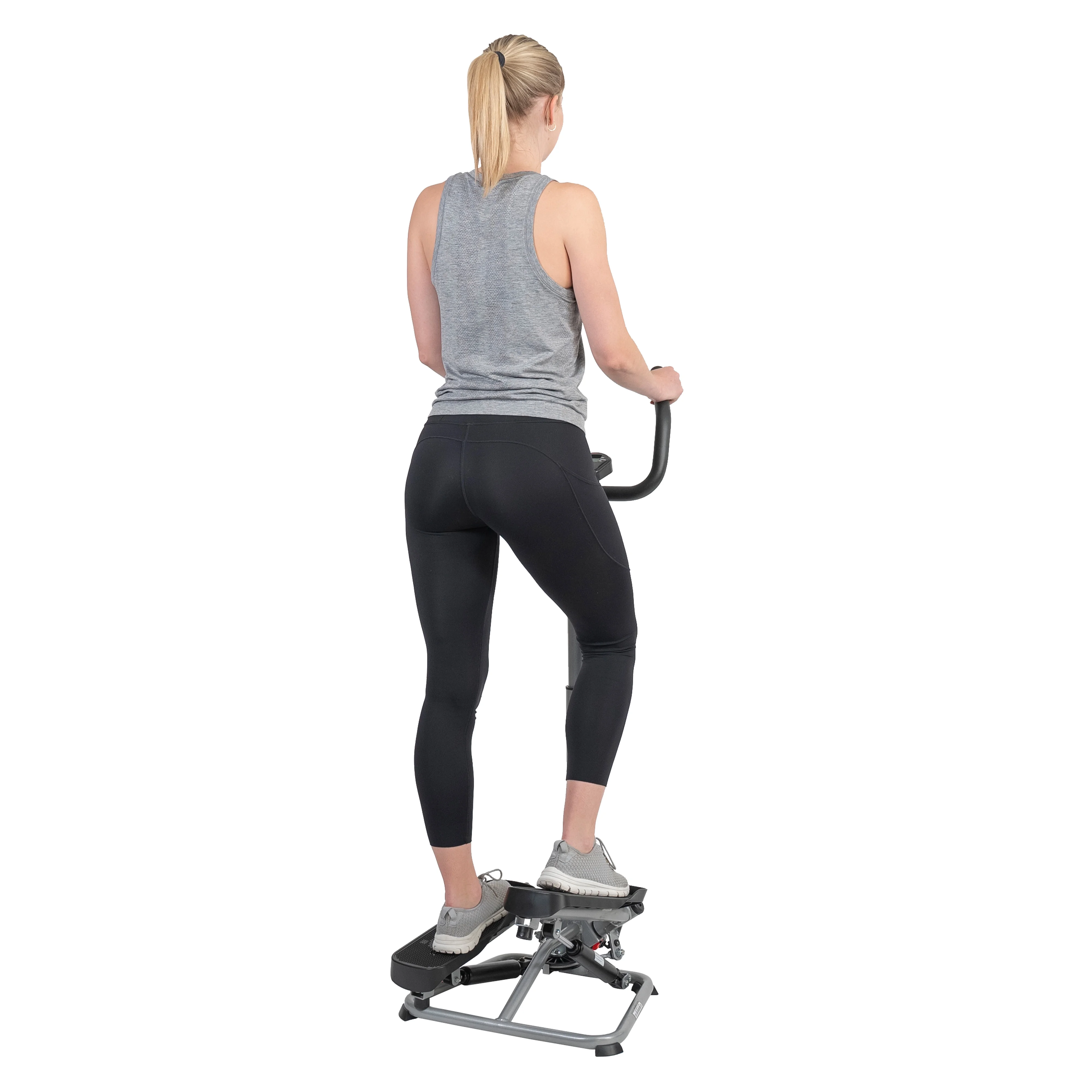 Sunny Health & Fitness Mini Twister, Stair Stepper, Climber Machine with Handlebar for Total Body Toning, SF-S020027
