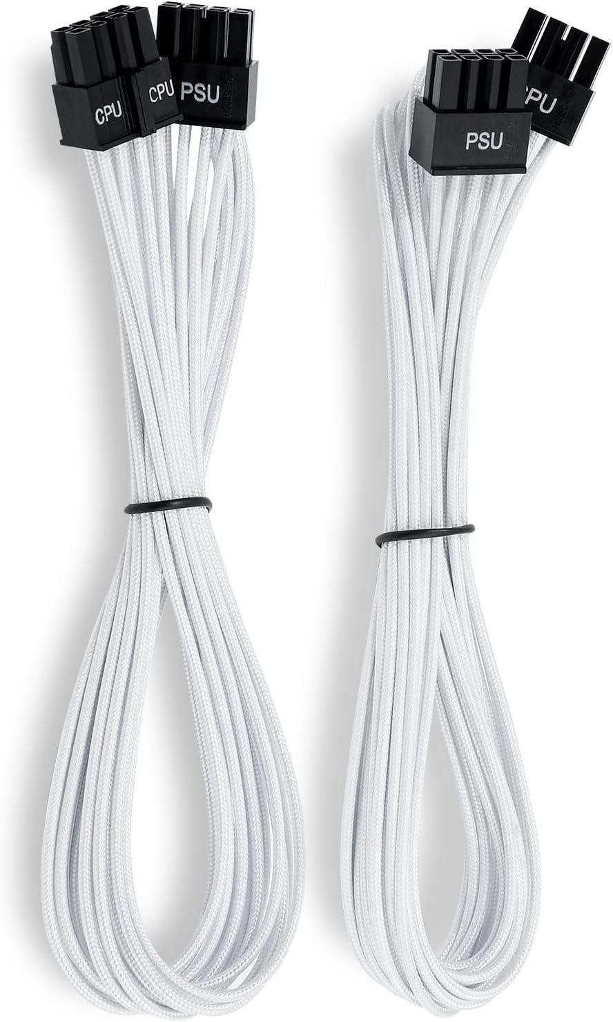 OUCAXIA Mod White Sleeved Modular PSU Cable Set for Corsair AX(Titanium) HX(Platinum) RMi RMX RM(2019) SF Modular Power Supply