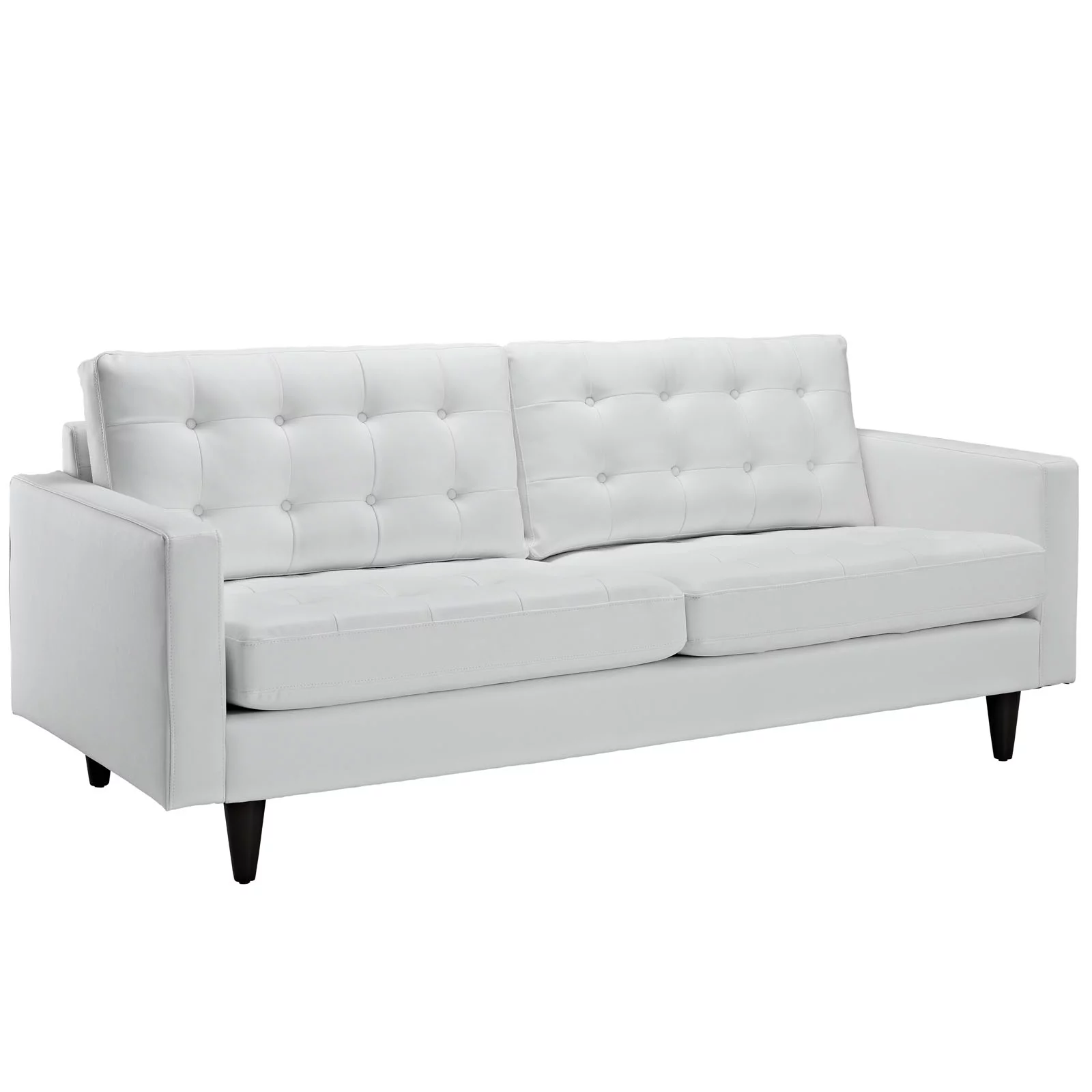 Modern Contemporary Living Room Leather Sofa White