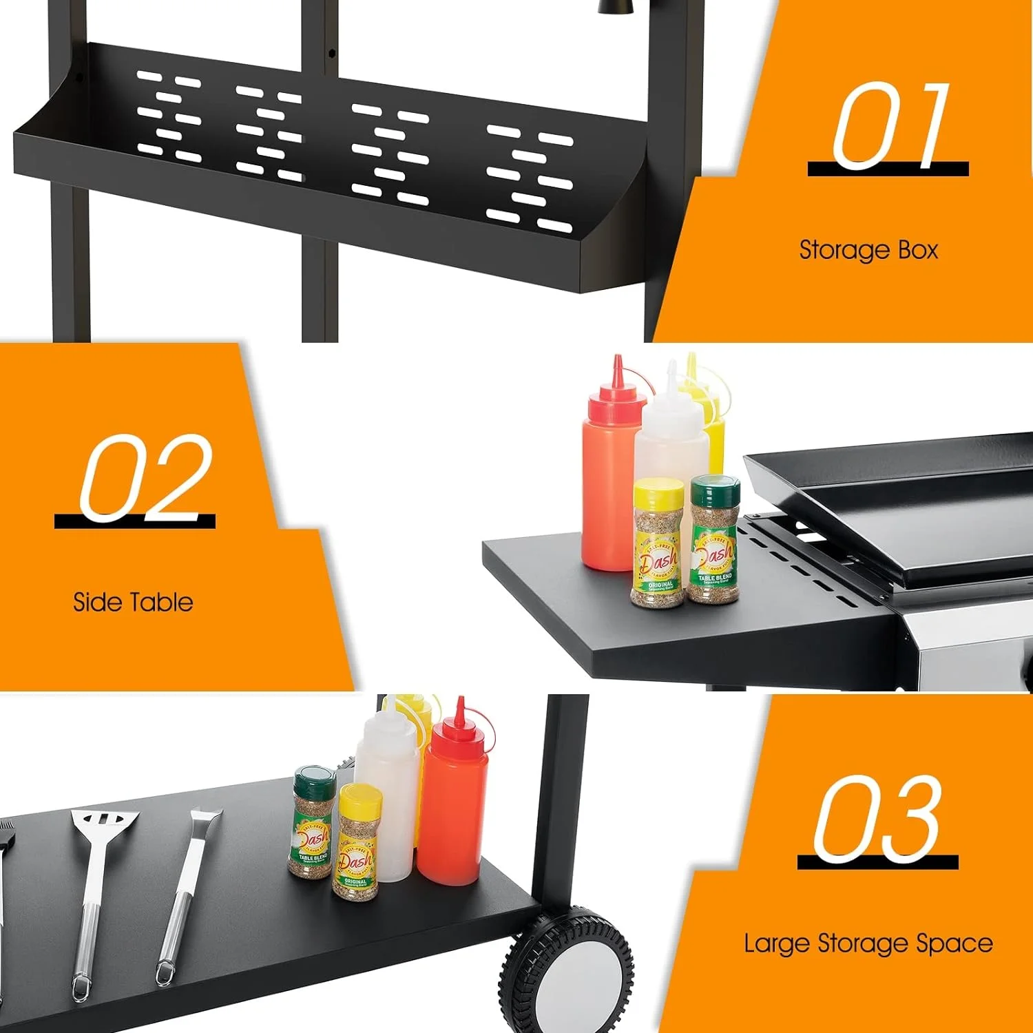 SUGIFT 4-Burner Propane Gas BBQ Grill Cooking Station
