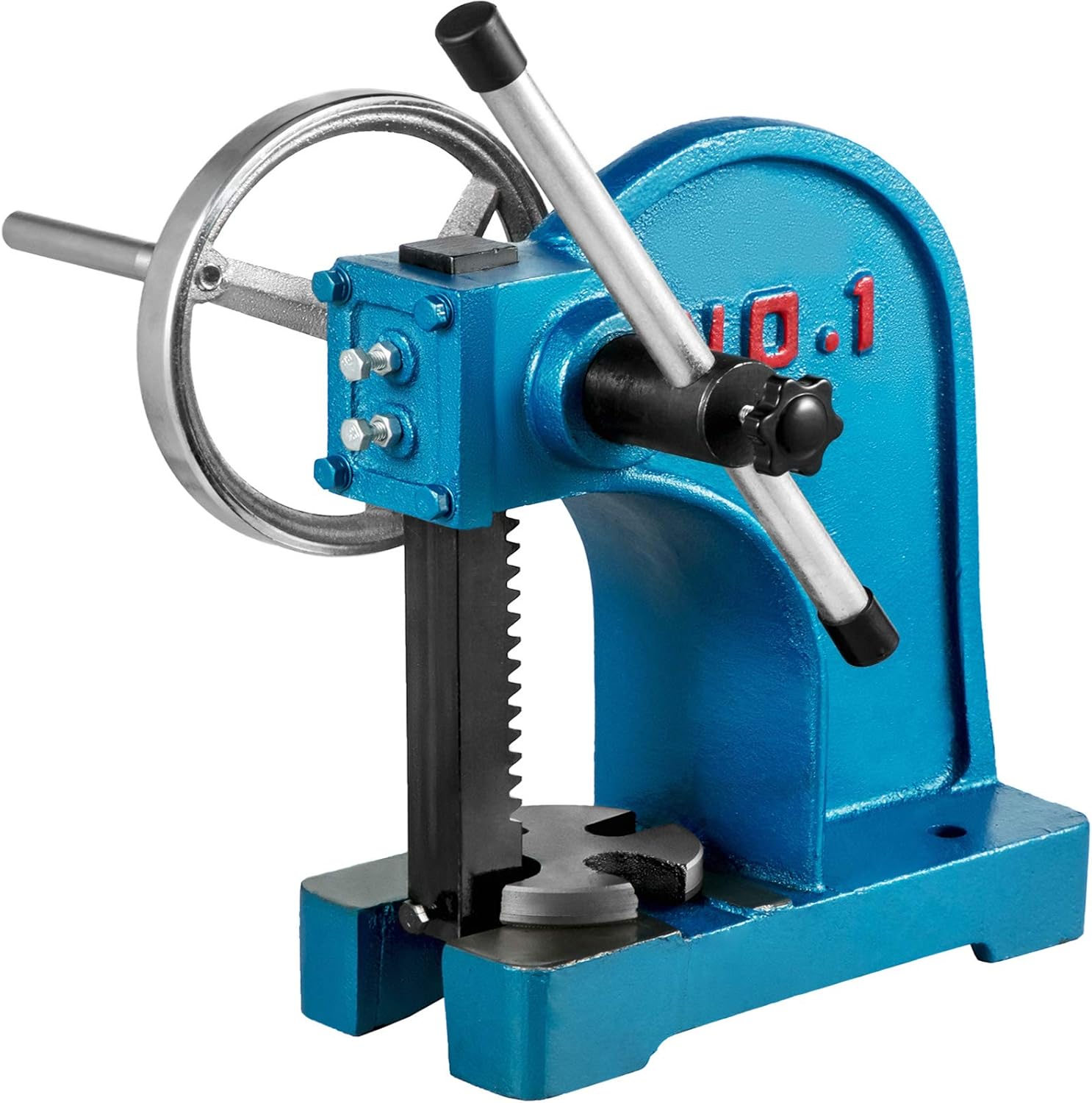 BestEquip Heavy Duty Arbor Press 1 Ton, Ratchet Leverage Arbor Press with Handwheel, Manual Desktop Metal Arbor Press 4-5/8 Inch Max. Working Height, for Riveting Punching Holes Pack of 2