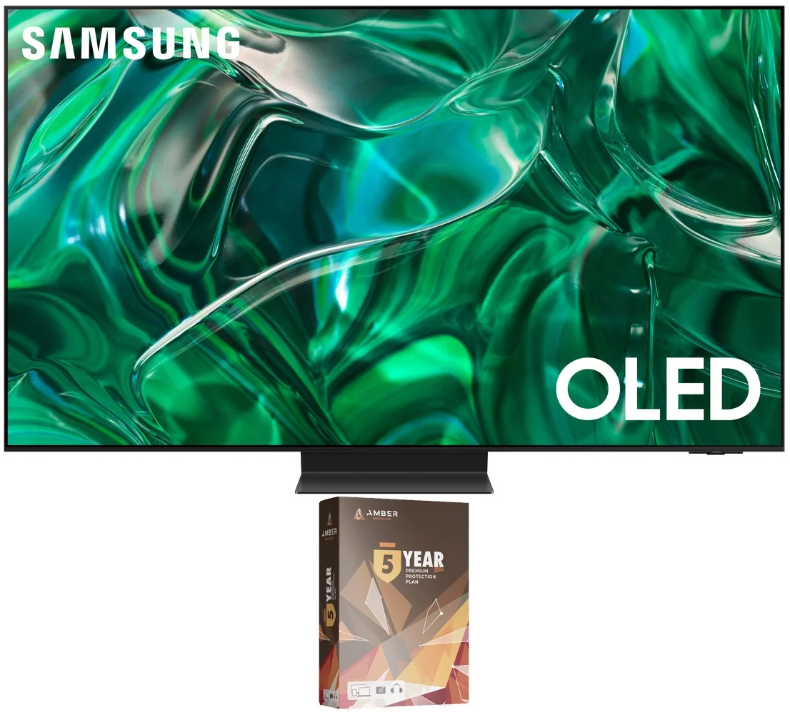 Samsung QN65S95CAFXZA 65 Inch Ultra Slim 4K Quantum HDR OLED Smart TV with an Additional 5 Year Extended Amber Protection (2023) - Curated Treasures Market